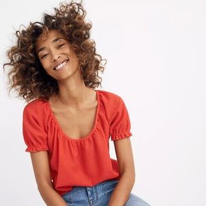 Madewell peasant top